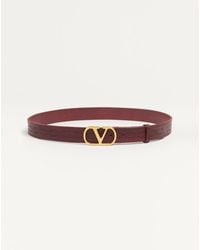 Valentino Garavani - Vlogo Signature Calfskin Belt 30 Mm - Lyst
