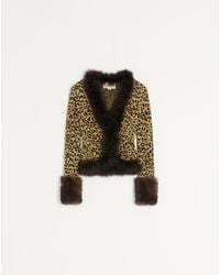Valentino - Jacquard Lurex Knit Jacket - Lyst