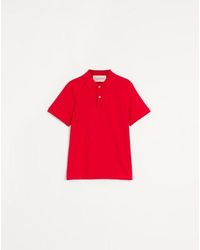 Valentino - Cotton Piqué Polo Shirt With Vlogo Embroidery - Lyst