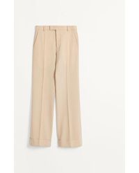 Valentino - Wool Gabardine Trousers With Turn-Ups - Lyst