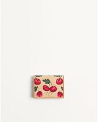Valentino Garavani - Vlogo Signature Cherryfic Jacquard Raffia Wallet - Lyst
