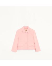 Valentino - Wool Crepe Jacket - Lyst
