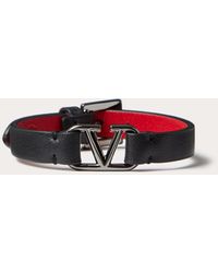 Valentino Garavani - Vlogo Signature Leather Bracelet - Lyst