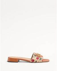 Valentino Garavani - Vlogo Signature Cherryfic Slide Sandal 20Mm - Lyst