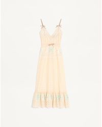 Valentino - Sangallo Midi Dress With Fleur A Jours Fiori 42 - Lyst