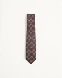 Valentino Garavani - Valentie Silk And Jacquard Tie With Design - Lyst