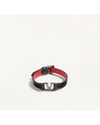 Valentino Garavani - Vlogo Signature Leather Bracelet - Lyst