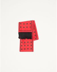 Valentino Garavani - Opticool Silk Bandeau Scarf With Fringe - Lyst