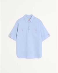 Valentino - Oxford Cotton Polo Shirt - Lyst