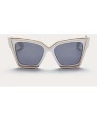 Valentino - V - grace occhiale cat-eye oversize in acetato con dettagli in titanio - Lyst