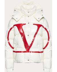 Valentino Moncler Vlogo Lacquered Nylon Padded Jacket