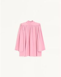 Valentino - Cady Couture Pleated Top 38 - Lyst