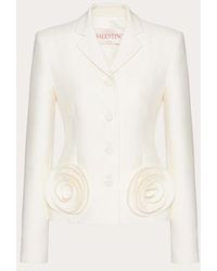 Valentino - Giacca in crepe couture - Lyst