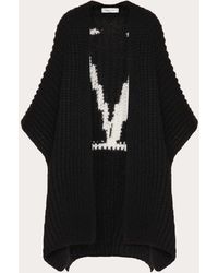 Valentino Vlogo Wool Cardigan - Black