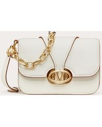 Valentino Garavani - Vlogo O'clock Small Nappa Leather Shoulder Bag With Chain - Lyst
