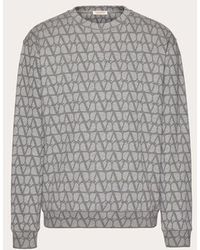 Valentino - Cotton Crewneck Sweatshirt With Toile Iconographe Print - Lyst