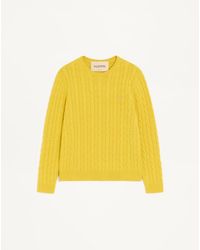 Valentino - Cashmere Cable-Knit Pullover With Vlogo - Lyst