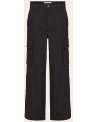 Valentino - Stretch Cotton Canvas Cargo Trousers - Lyst