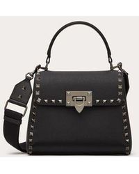 Valentino Garavani - Rockstud Small Handbag In Grainy Calfskin - Lyst