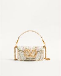 Valentino Garavani - Locò Small Embroidered Shoulder Bag With Jewel Logo - Lyst
