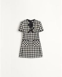 Valentino - Damier Light Tweed Short Dress - Lyst