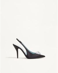 Valentino Garavani - Coeur Royal Satin Slingback Pump 100Mm - Lyst