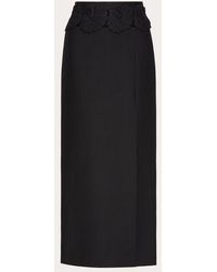 Valentino - Embroidered Crepe Couture Skirt - Lyst