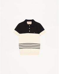 Valentino - Wool Polo Shirt With Vlogo - Lyst