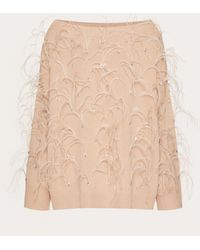 Valentino - Embroidered Wool Jumper - Lyst
