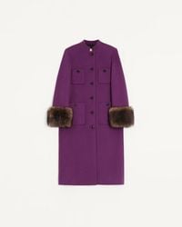 Valentino - Compact Drap Coat - Lyst