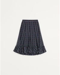 Valentino - Jupe Mi-Longue En Crêpe De Chine Avec Imprimé Cherryfic Femme - Lyst