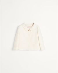 Valentino - Crepe Couture Jacket 38 - Lyst