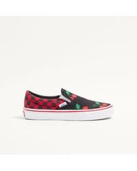Valentino Garavani - And Vans Slip-On Fabric Trainer With Maxi Cherryfic Print And Vlogo Checkerboard Print - Lyst