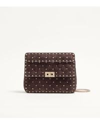 Valentino Garavani - Rockstud Spike Medium Suede Bag - Lyst