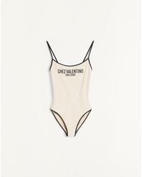 Valentino - Lycra Piqué Swimsuit - Lyst