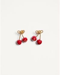 Valentino Garavani - Cherryfic Metal And Enamel Earrings - Lyst