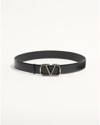 Valentino Garavani - Vlogo Signature Calfskin Belt 40 Mm - Lyst
