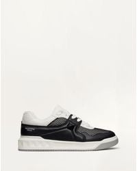 Valentino Garavani - One Stud Low-Top Mesh And Nappa Leather Sneaker - Lyst