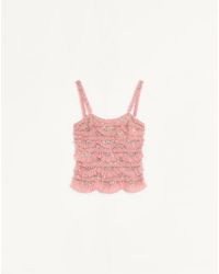 Valentino - Tulle Illusione Embroidered Top - Lyst