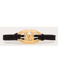 Valentino Garavani - The Bold Edition Vlogo Rope And Metal Bracelet - Lyst
