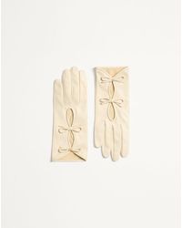 Valentino Garavani - Vlogo Signature Nappa Leather Gloves With Bows - Lyst