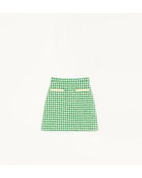 Valentino - Houndstooth Tweed Short Skirt - Lyst