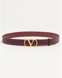 Valentino Garavani - Vlogo Signature Calfskin Belt 30 Mm - Lyst