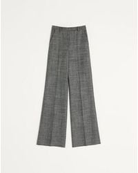 Valentino - Wool Mouliné Trousers - Lyst