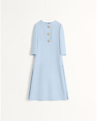 Valentino - Crepe Couture Midi Dress 36 - Lyst