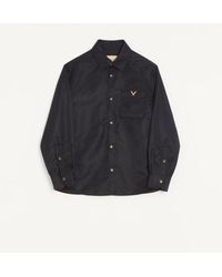 Valentino - Nylon Shirt Jacket With Vgold - Lyst
