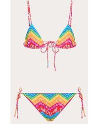 Valentino - BIKINI AUS CHEVRON LYCRA 24 - Lyst