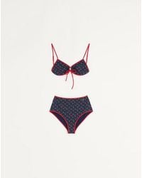 Valentino - Traje De Baño De Lycra Con Estampado Cherryfic Mujer - Lyst