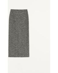 Valentino - Long Chevron Bouclé Skirt - Lyst