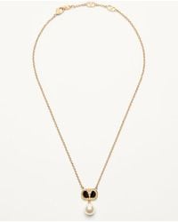 Valentino Garavani - Ovalette Metal Necklace With Enamel, Crystal And Swarovski Pearl - Lyst